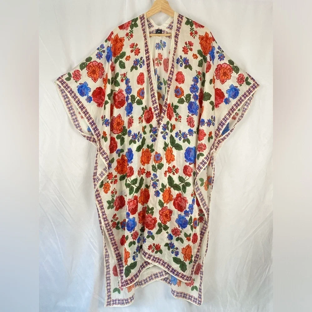 Echo Women’s Floral One Size Kimono Coverup - Picture 1 of 16